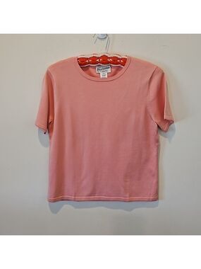 PENDLETON VINTAGE WOMEN'S KNIT SILK-NYLON BLEND SHORT SLEEVE TOP SIZE SM PETITE